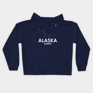 Juneau Alaska Alaskan Flag Stars Kids Hoodie